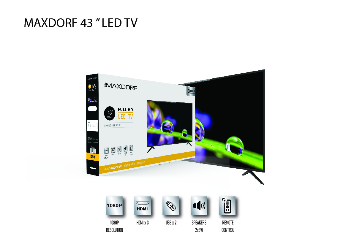 MAXDORF LED TV RANGE-43